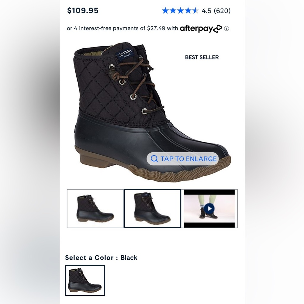 Sperry Saltwater Quilted Duck Boot